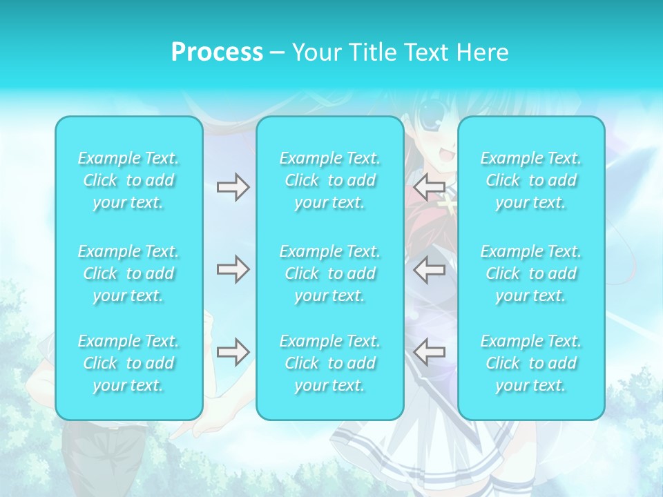 A Girl And A Boy Standing In Front Of A Blue Sky PowerPoint Template