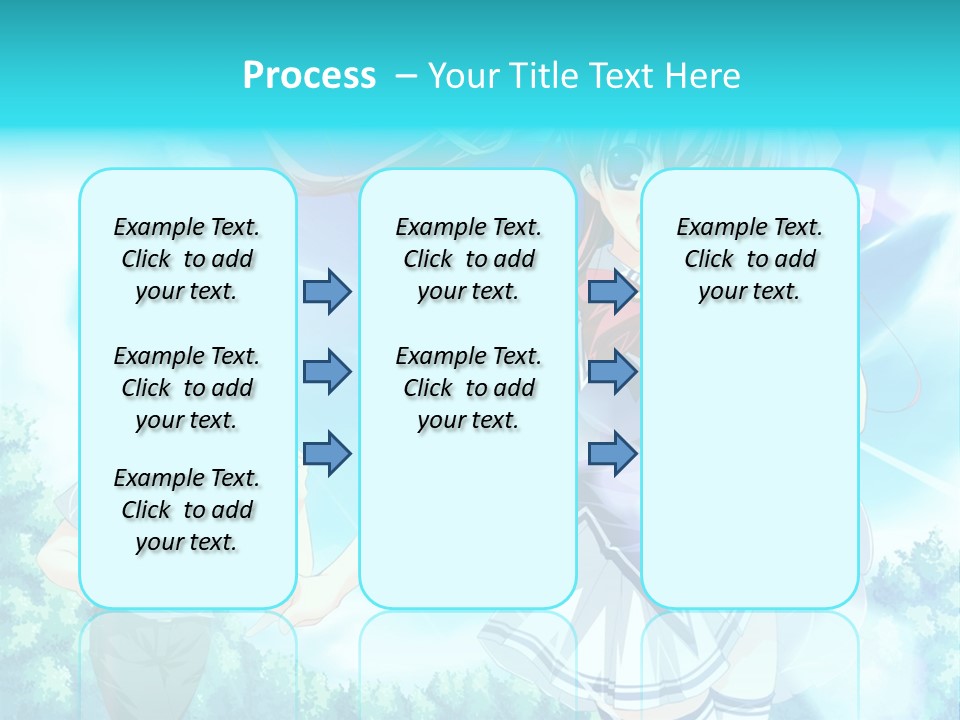 A Girl And A Boy Standing In Front Of A Blue Sky PowerPoint Template