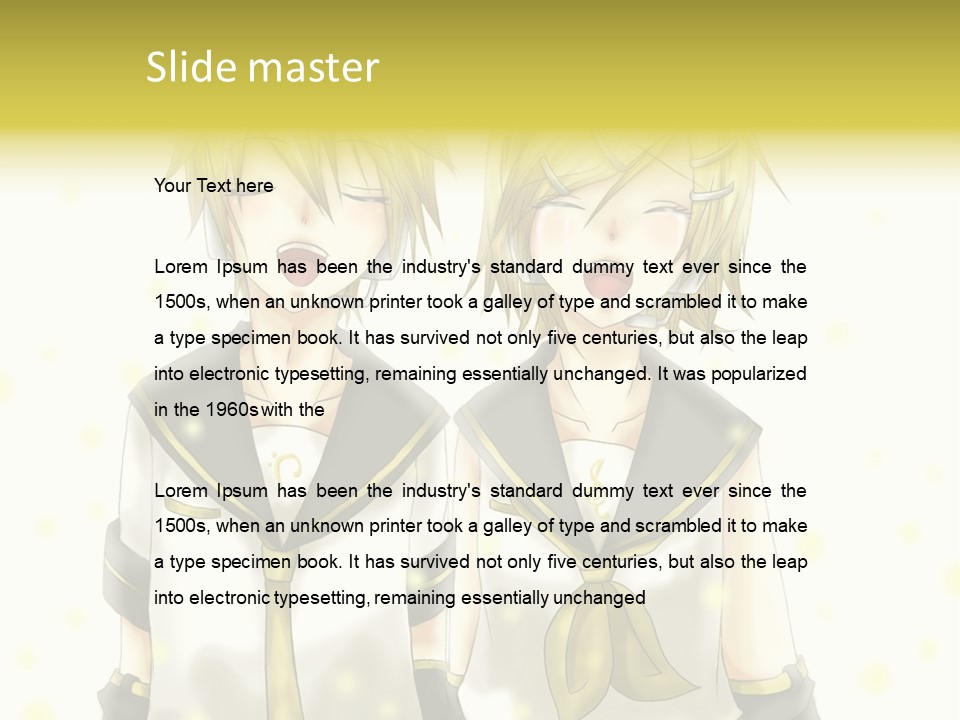 A Couple Of Anime Characters With Their Mouths Open PowerPoint Template