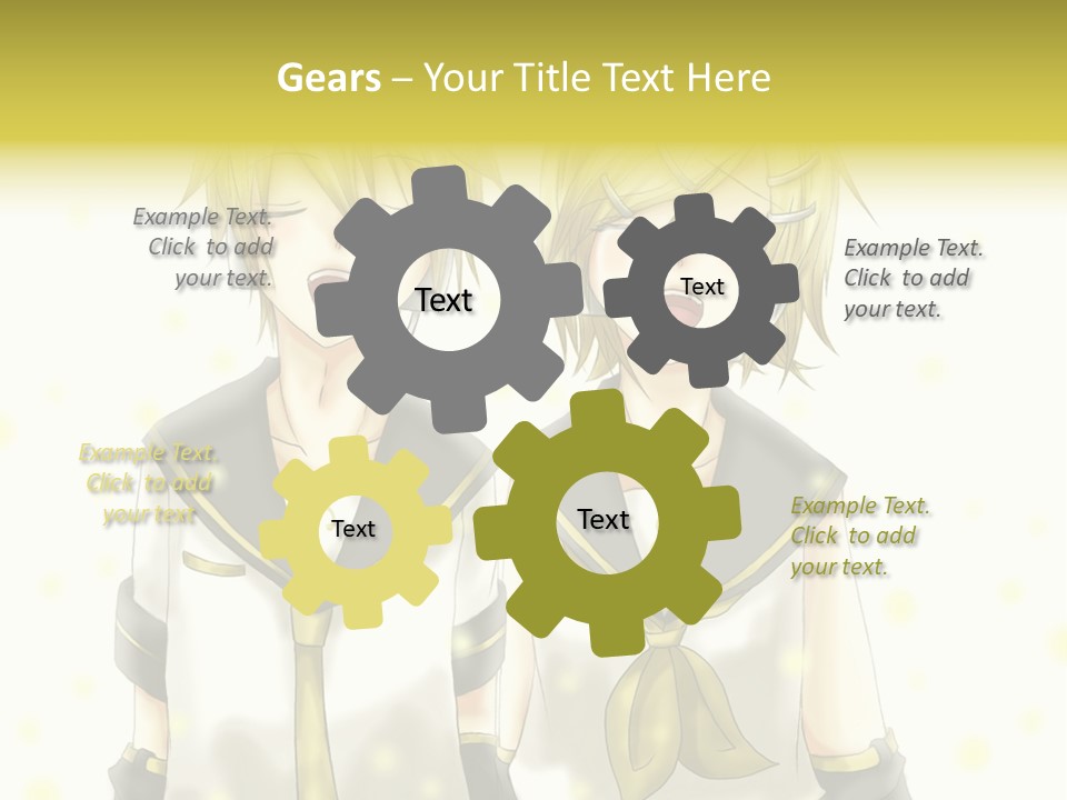 A Couple Of Anime Characters With Their Mouths Open PowerPoint Template