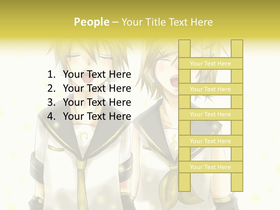A Couple Of Anime Characters With Their Mouths Open PowerPoint Template