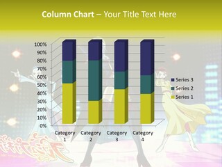 A Group Of Anime Characters Standing On A Stage PowerPoint Template