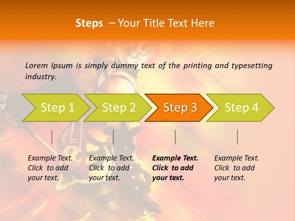 A Woman In A Costume Holding A Sword PowerPoint Template