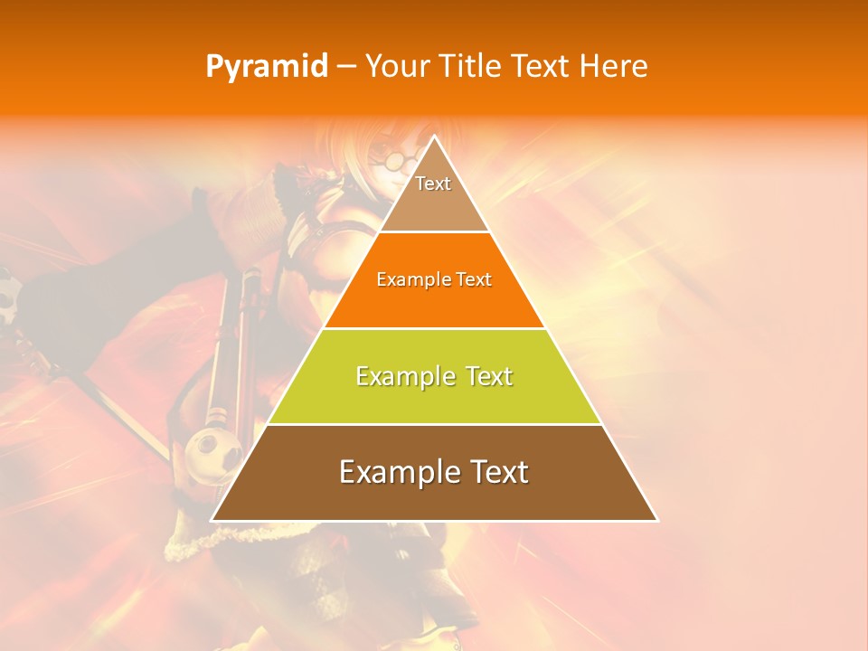 A Woman In A Costume Holding A Sword PowerPoint Template