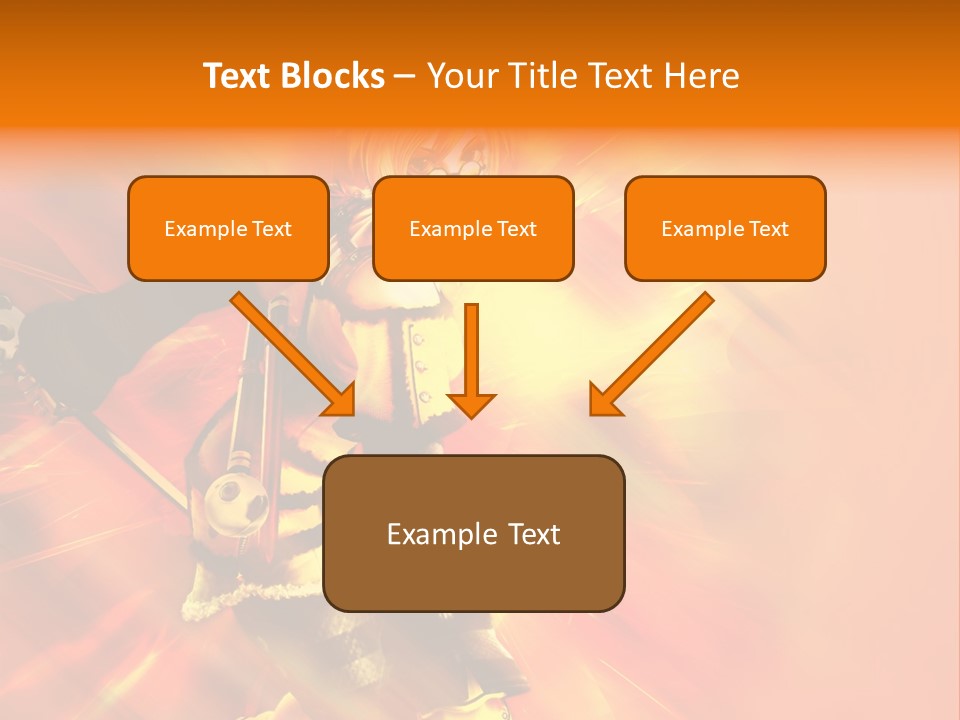 A Woman In A Costume Holding A Sword PowerPoint Template