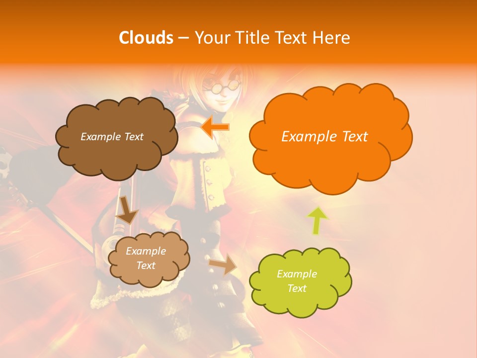 A Woman In A Costume Holding A Sword PowerPoint Template