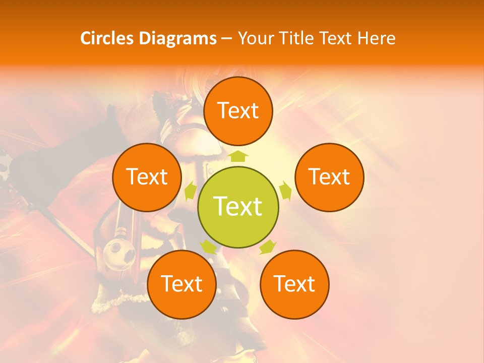 A Woman In A Costume Holding A Sword PowerPoint Template