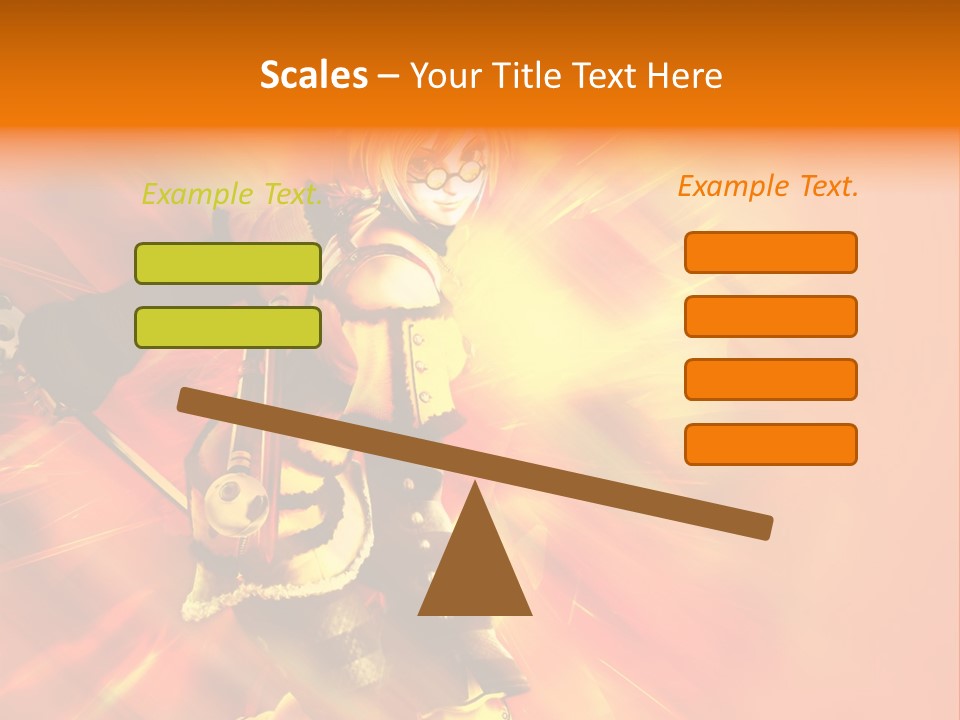 A Woman In A Costume Holding A Sword PowerPoint Template