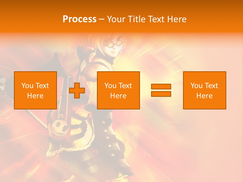 A Woman In A Costume Holding A Sword PowerPoint Template