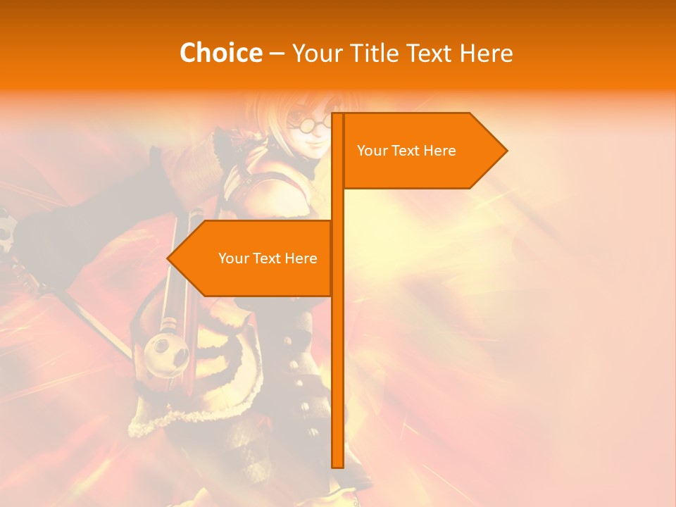 A Woman In A Costume Holding A Sword PowerPoint Template