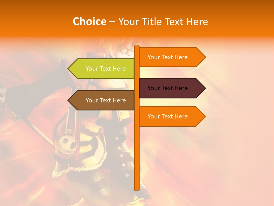 A Woman In A Costume Holding A Sword PowerPoint Template