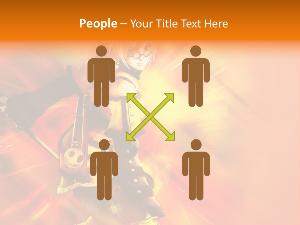 A Woman In A Costume Holding A Sword PowerPoint Template