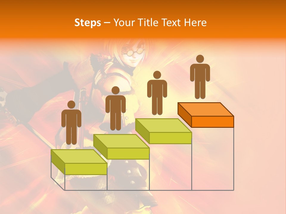 A Woman In A Costume Holding A Sword PowerPoint Template