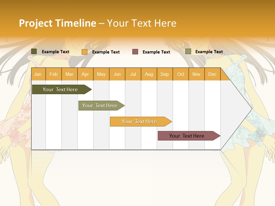 Two Girls With Long Hair Are Standing Next To Each Other PowerPoint Template