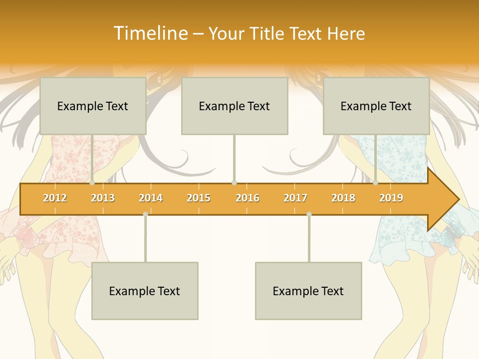 Two Girls With Long Hair Are Standing Next To Each Other PowerPoint Template
