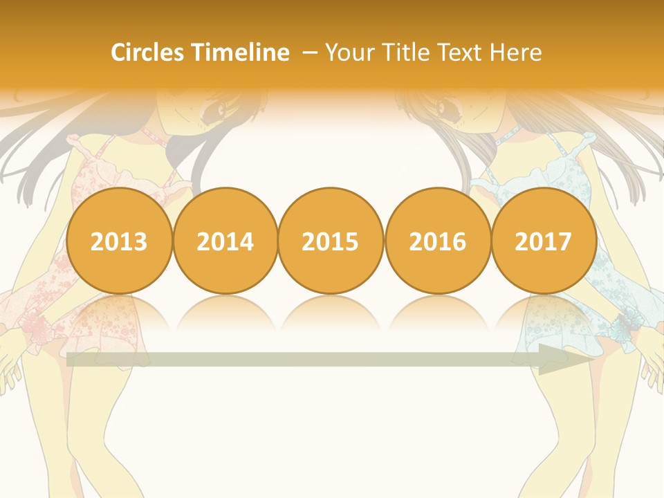 Two Girls With Long Hair Are Standing Next To Each Other PowerPoint Template