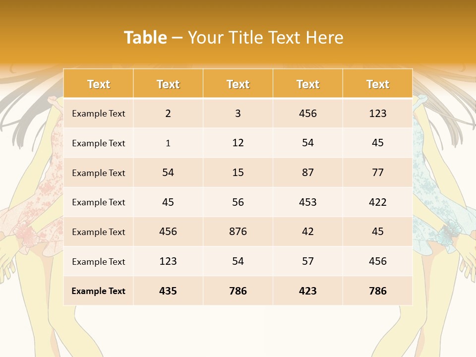 Two Girls With Long Hair Are Standing Next To Each Other PowerPoint Template