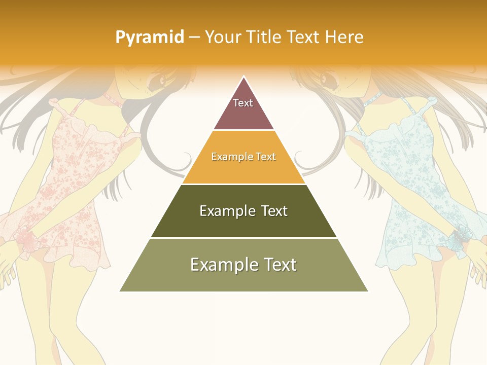 Two Girls With Long Hair Are Standing Next To Each Other PowerPoint Template