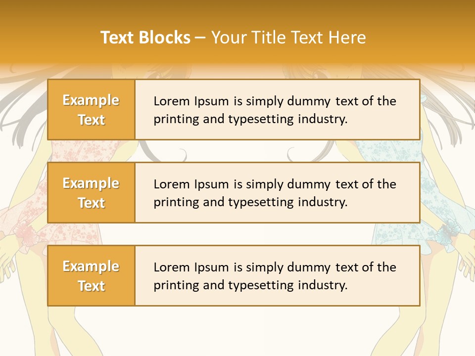 Two Girls With Long Hair Are Standing Next To Each Other PowerPoint Template