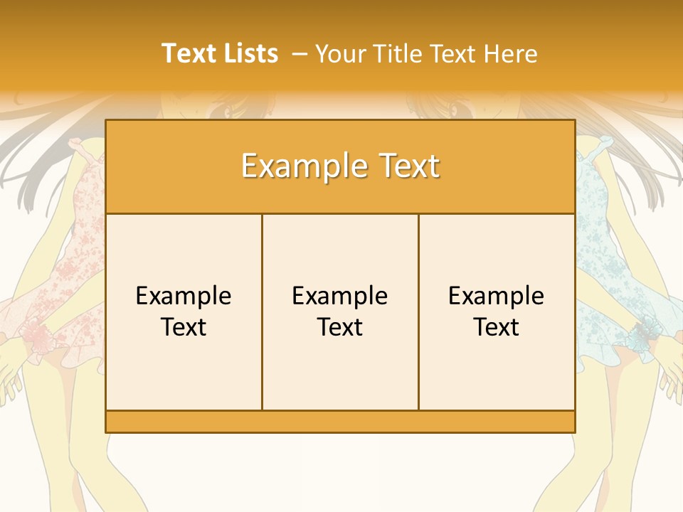 Two Girls With Long Hair Are Standing Next To Each Other PowerPoint Template