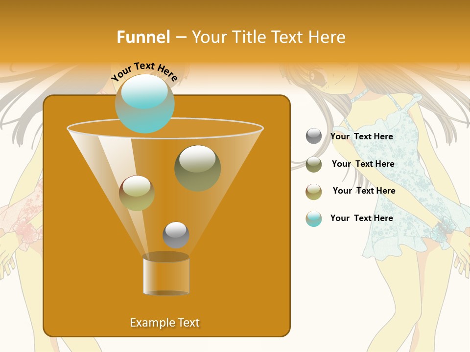 Two Girls With Long Hair Are Standing Next To Each Other PowerPoint Template