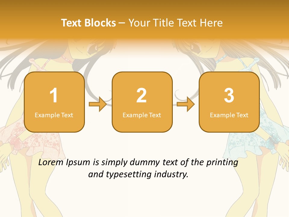 Two Girls With Long Hair Are Standing Next To Each Other PowerPoint Template