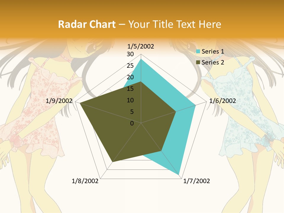 Two Girls With Long Hair Are Standing Next To Each Other PowerPoint Template
