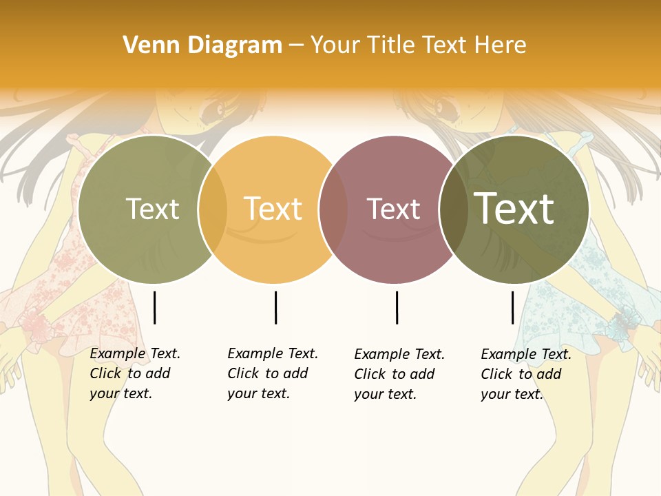 Two Girls With Long Hair Are Standing Next To Each Other PowerPoint Template