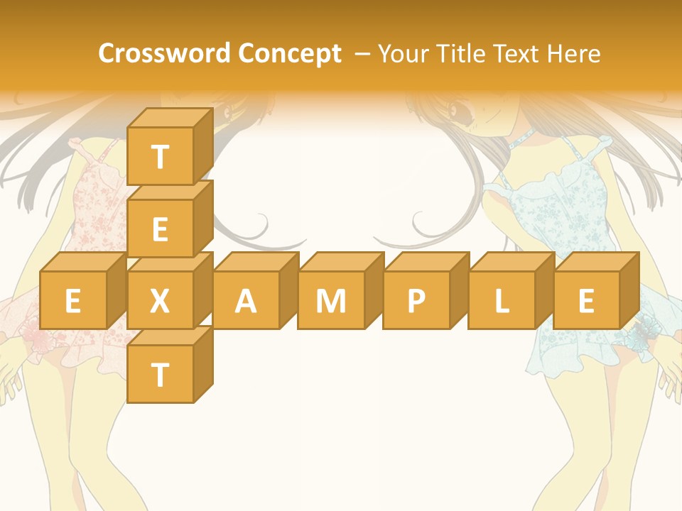 Two Girls With Long Hair Are Standing Next To Each Other PowerPoint Template