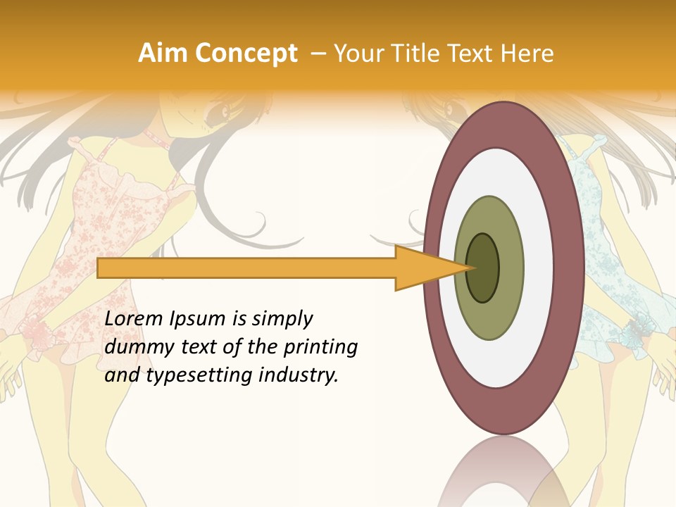 Two Girls With Long Hair Are Standing Next To Each Other PowerPoint Template