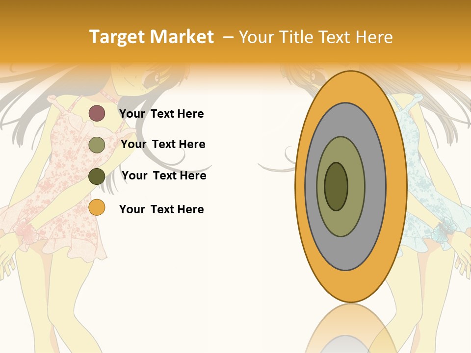 Two Girls With Long Hair Are Standing Next To Each Other PowerPoint Template