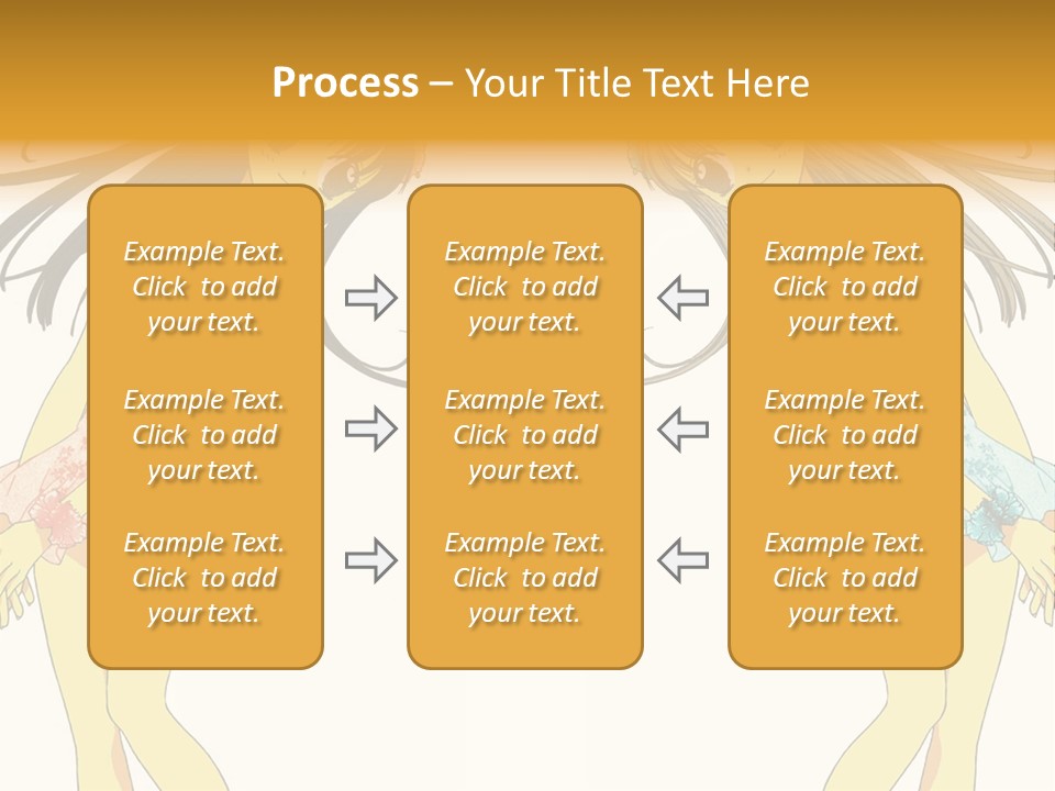Two Girls With Long Hair Are Standing Next To Each Other PowerPoint Template