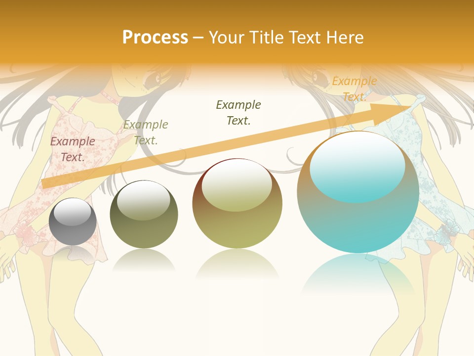 Two Girls With Long Hair Are Standing Next To Each Other PowerPoint Template