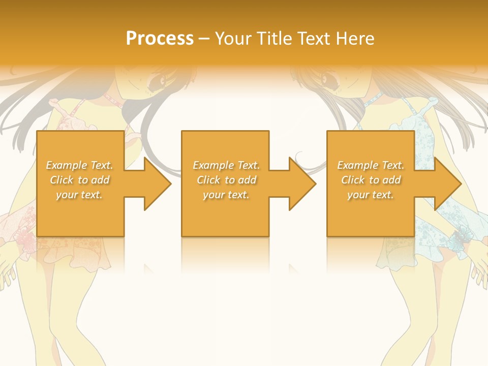 Two Girls With Long Hair Are Standing Next To Each Other PowerPoint Template