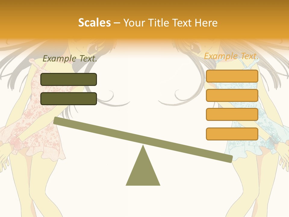 Two Girls With Long Hair Are Standing Next To Each Other PowerPoint Template