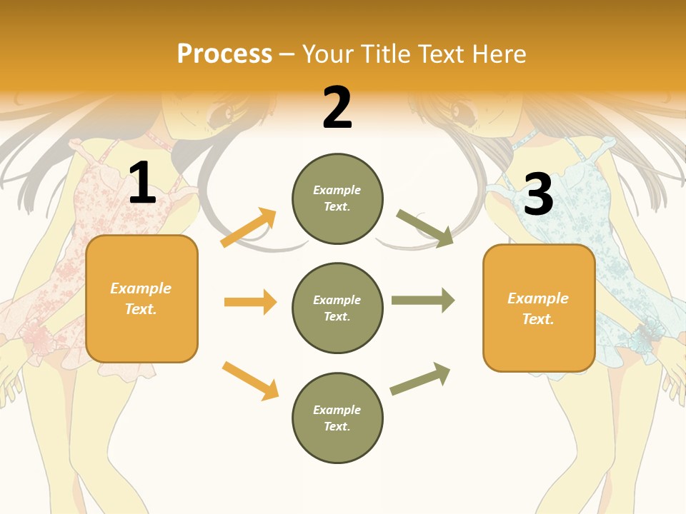 Two Girls With Long Hair Are Standing Next To Each Other PowerPoint Template