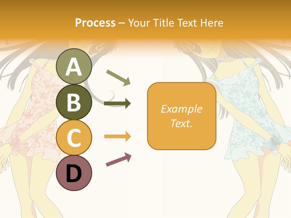 Two Girls With Long Hair Are Standing Next To Each Other PowerPoint Template