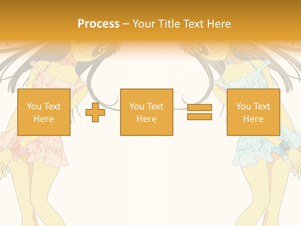 Two Girls With Long Hair Are Standing Next To Each Other PowerPoint Template