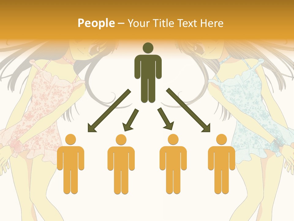 Two Girls With Long Hair Are Standing Next To Each Other PowerPoint Template