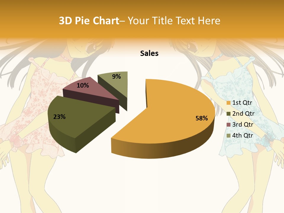 Two Girls With Long Hair Are Standing Next To Each Other PowerPoint Template