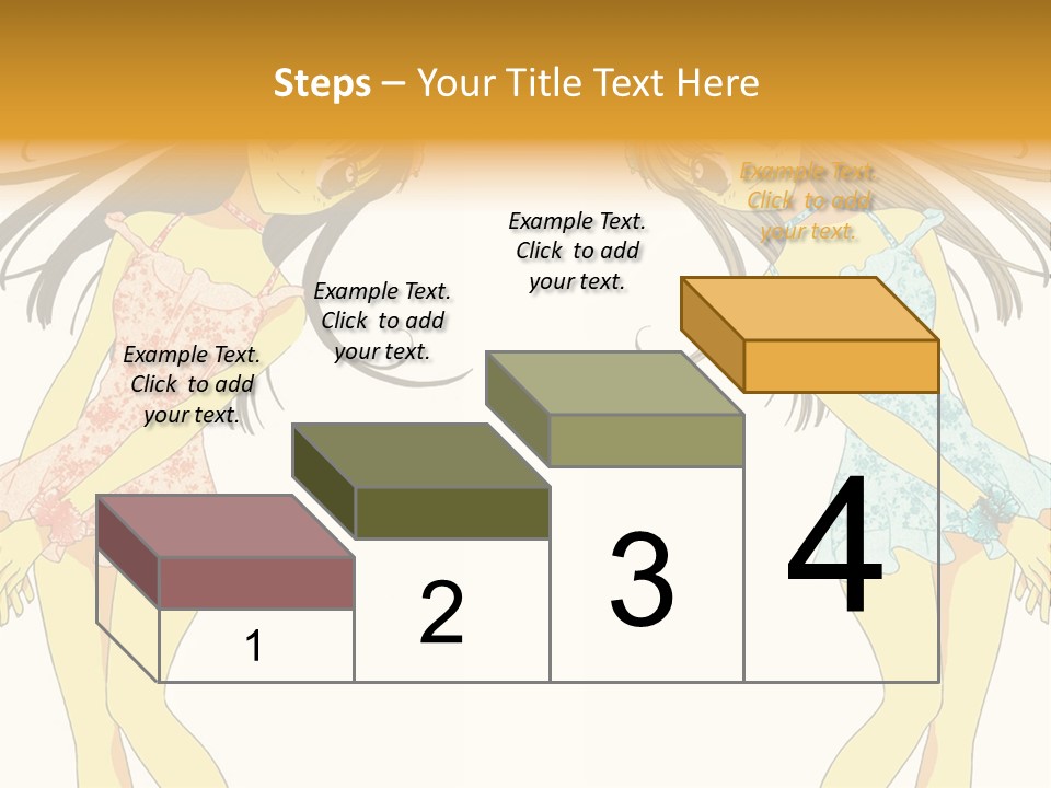 Two Girls With Long Hair Are Standing Next To Each Other PowerPoint Template