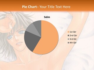 A Naked Man Laying In Bed With His Arms Up PowerPoint Template