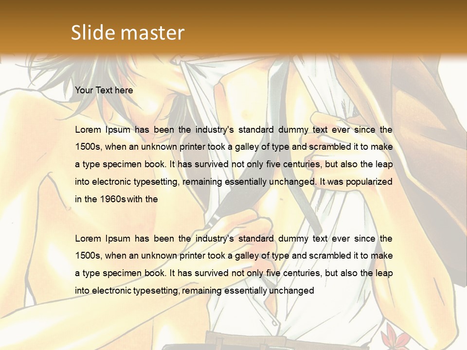 A Couple Of People Standing Next To Each Other PowerPoint Template