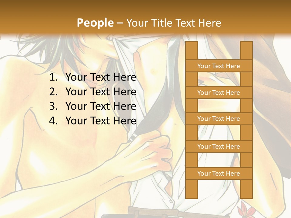 A Couple Of People Standing Next To Each Other PowerPoint Template