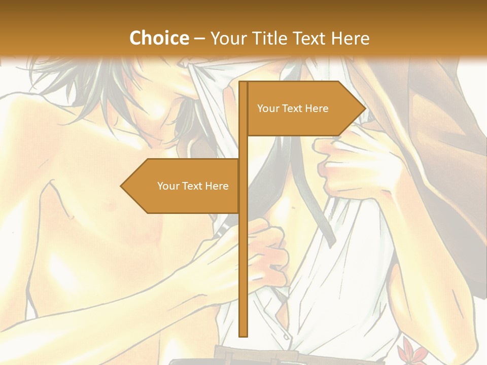 A Couple Of People Standing Next To Each Other PowerPoint Template