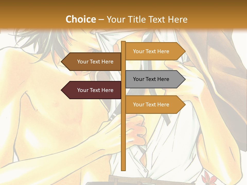 A Couple Of People Standing Next To Each Other PowerPoint Template