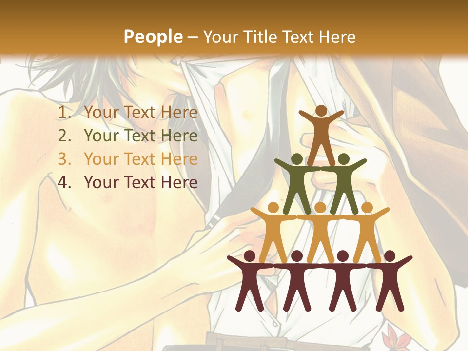 A Couple Of People Standing Next To Each Other PowerPoint Template