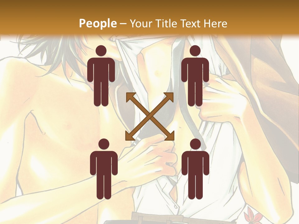 A Couple Of People Standing Next To Each Other PowerPoint Template