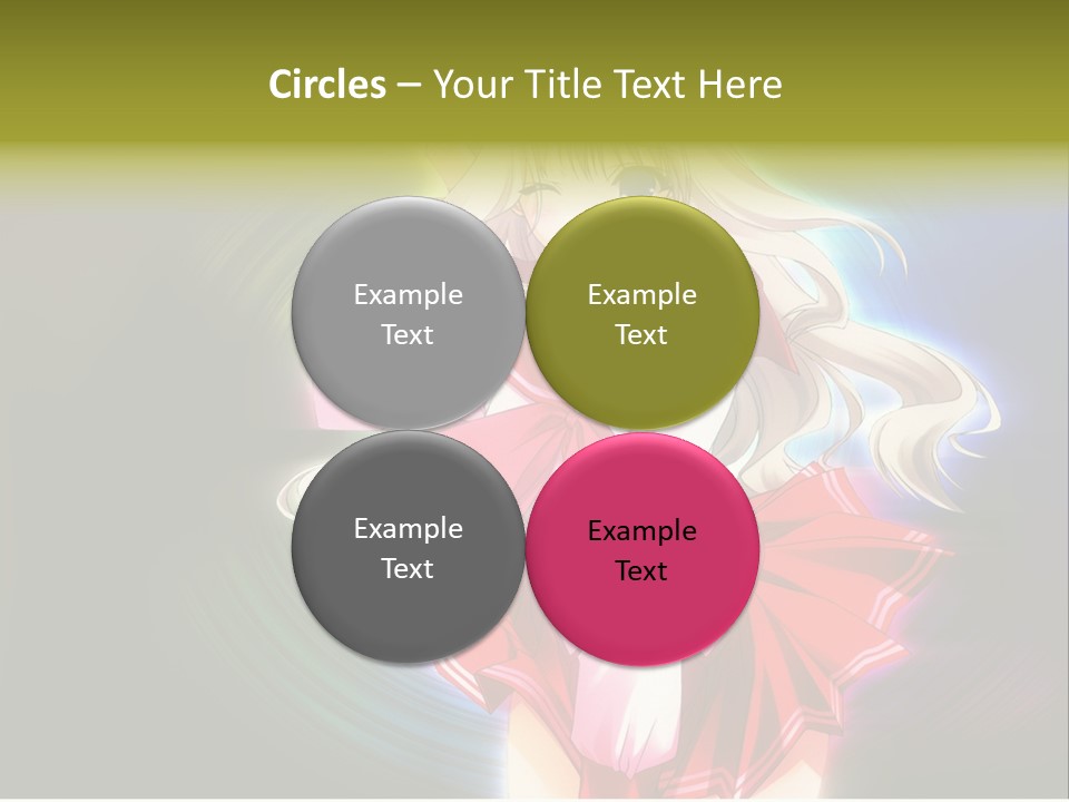 A Woman In A Red And White Dress With Long Blonde Hair PowerPoint Template