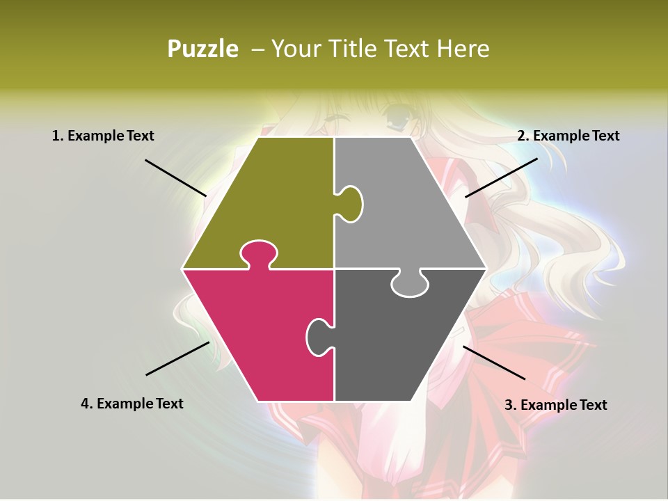 A Woman In A Red And White Dress With Long Blonde Hair PowerPoint Template